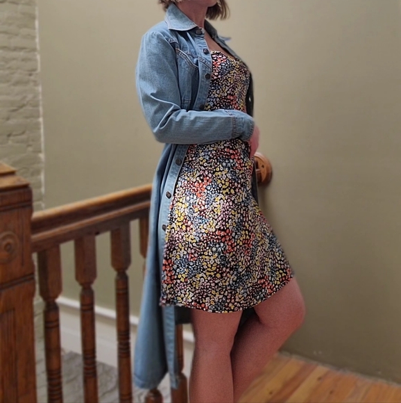 Vintage Mizz Lizz Denim Button Up Dress/Jacket - Picture 2 of 4